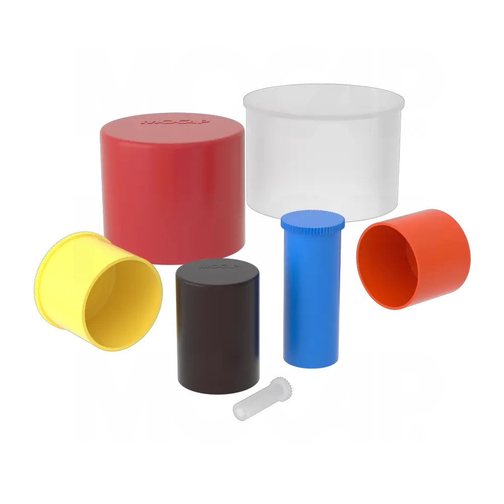 Straight Round Polyethylene Plastic Caps for Tubing, Rods and Fittings
